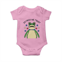 In Frog We Trust Baby Onesie Patriotic Portland Frogs Protest American Flag - Wonder Print Shop