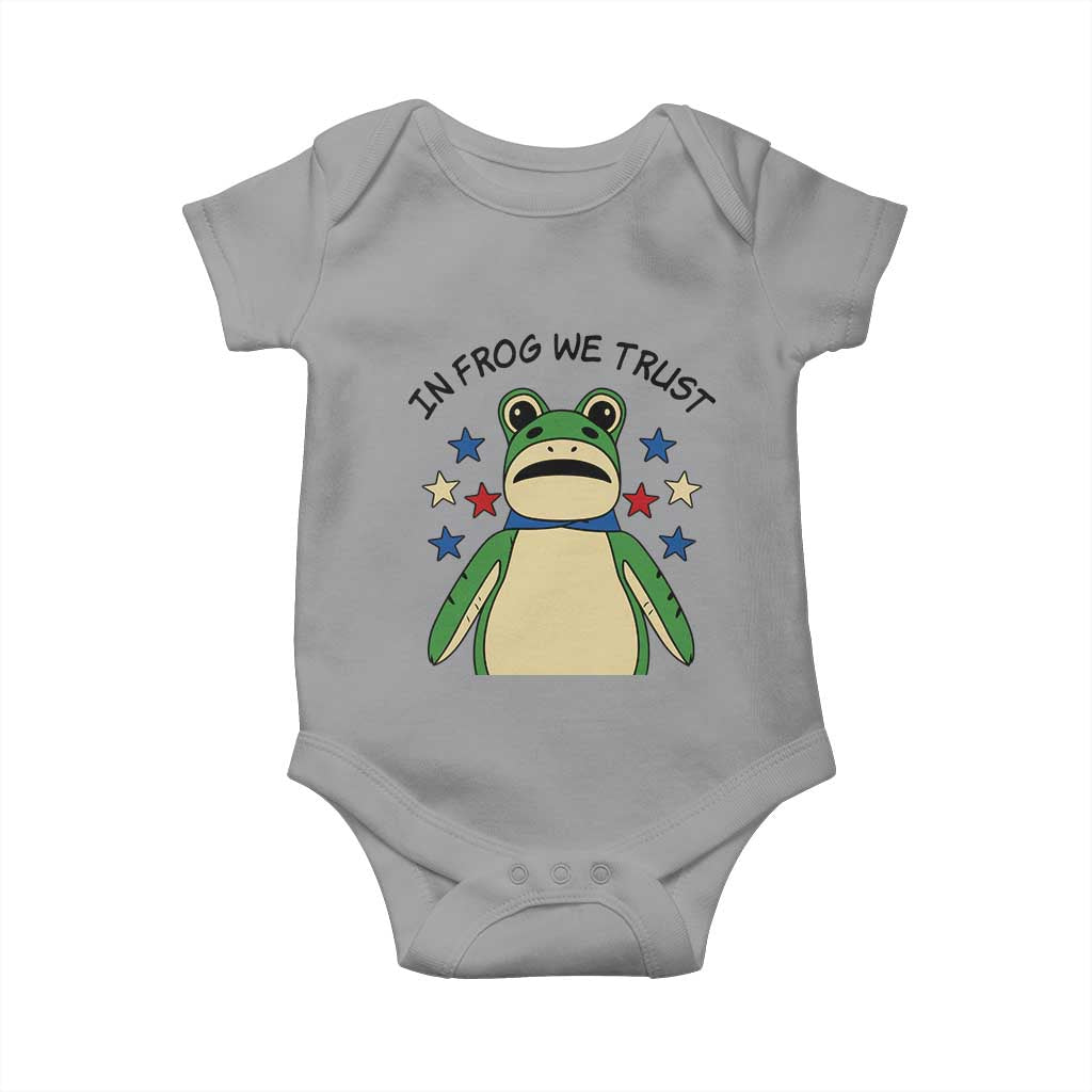 In Frog We Trust Baby Onesie Patriotic Portland Frogs Protest American Flag - Wonder Print Shop