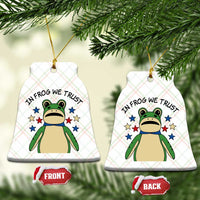 In Frog We Trust Ceramic Ornament Patriotic Portland Frogs Protest American Flag - Wonder Print Shop