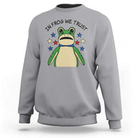 In Frog We Trust Sweatshirt Patriotic Portland Frogs Protest American Flag - Wonder Print Shop