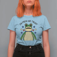 In Frog We Trust T Shirt For Women Patriotic Portland Frogs Protest American Flag - Wonder Print Shop