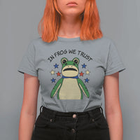In Frog We Trust T Shirt For Women Patriotic Portland Frogs Protest American Flag - Wonder Print Shop