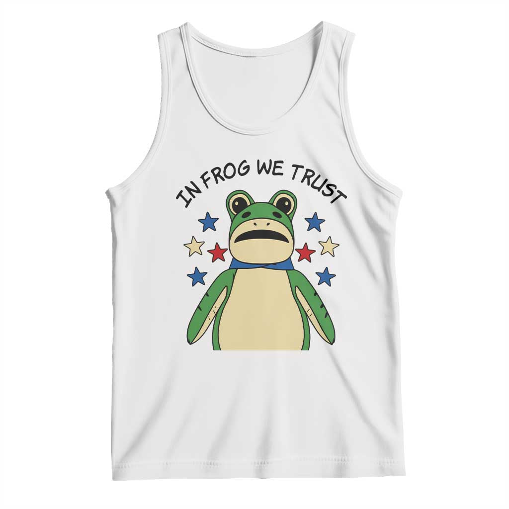 In Frog We Trust Tank Top Patriotic Portland Frogs Protest American Flag - Wonder Print Shop