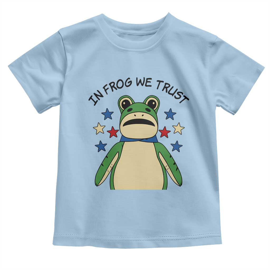 In Frog We Trust Toddler T Shirt Patriotic Portland Frogs Protest American Flag - Wonder Print Shop