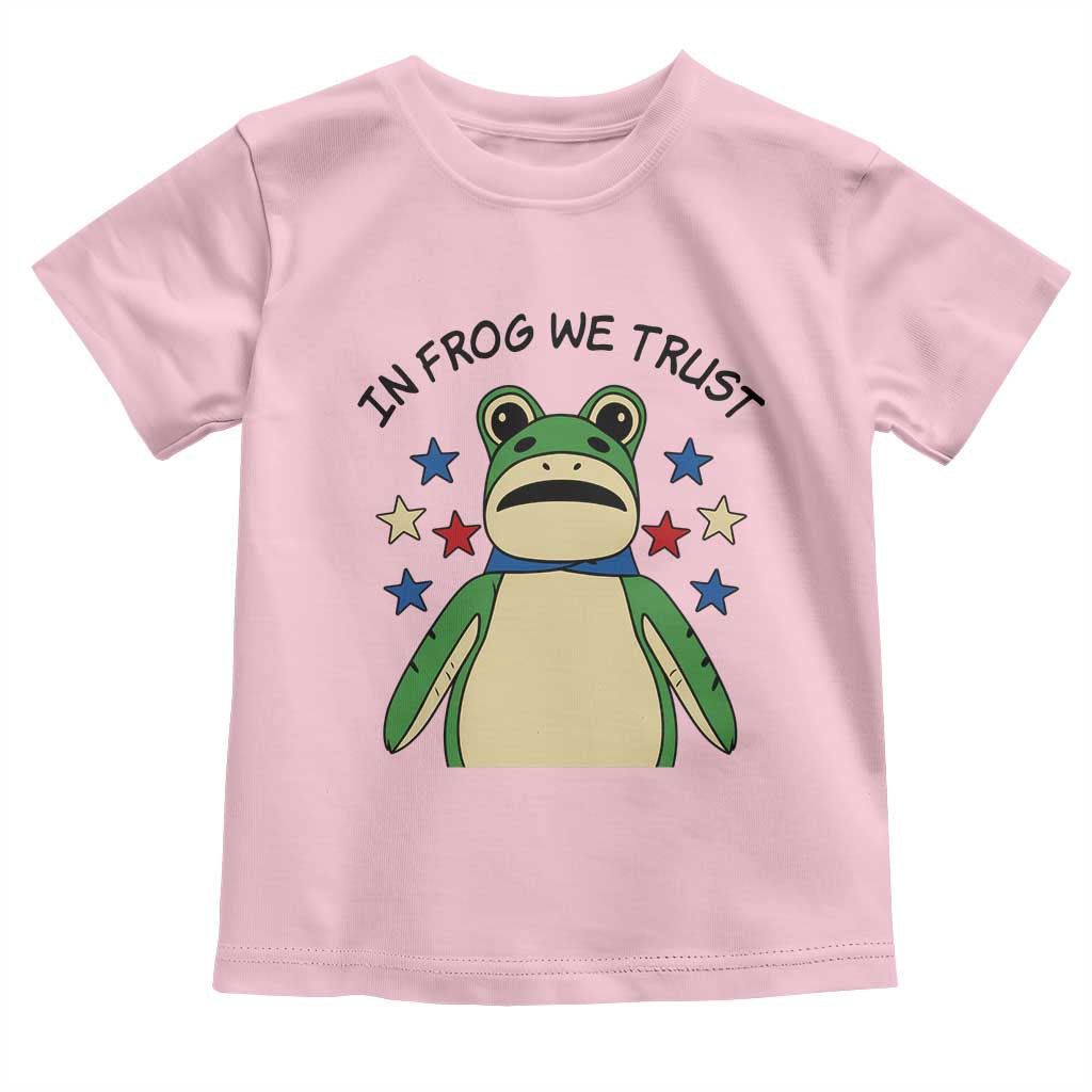 In Frog We Trust Toddler T Shirt Patriotic Portland Frogs Protest American Flag - Wonder Print Shop