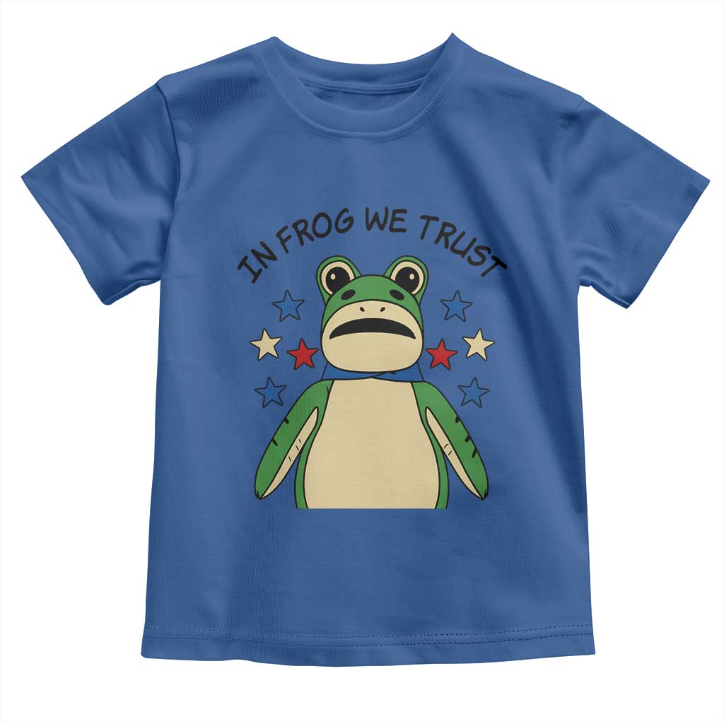 In Frog We Trust Toddler T Shirt Patriotic Portland Frogs Protest American Flag - Wonder Print Shop