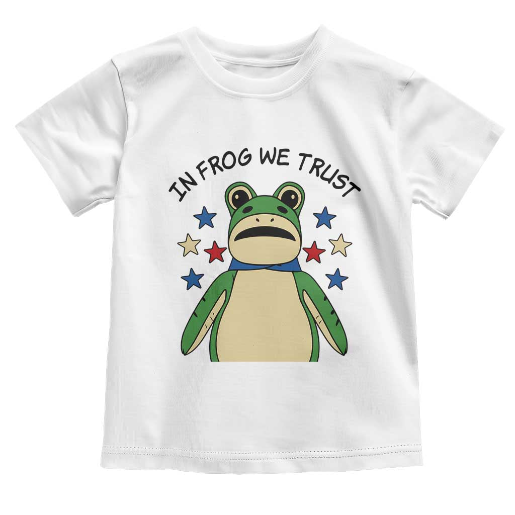 In Frog We Trust Toddler T Shirt Patriotic Portland Frogs Protest American Flag - Wonder Print Shop