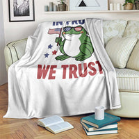 In Frog We Trust Throw Blanket Patriotic Portland Frogs Protest - Wonder Print Shop