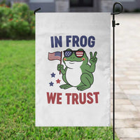 In Frog We Trust Garden Flag Patriotic Portland Frogs Protest - Wonder Print Shop