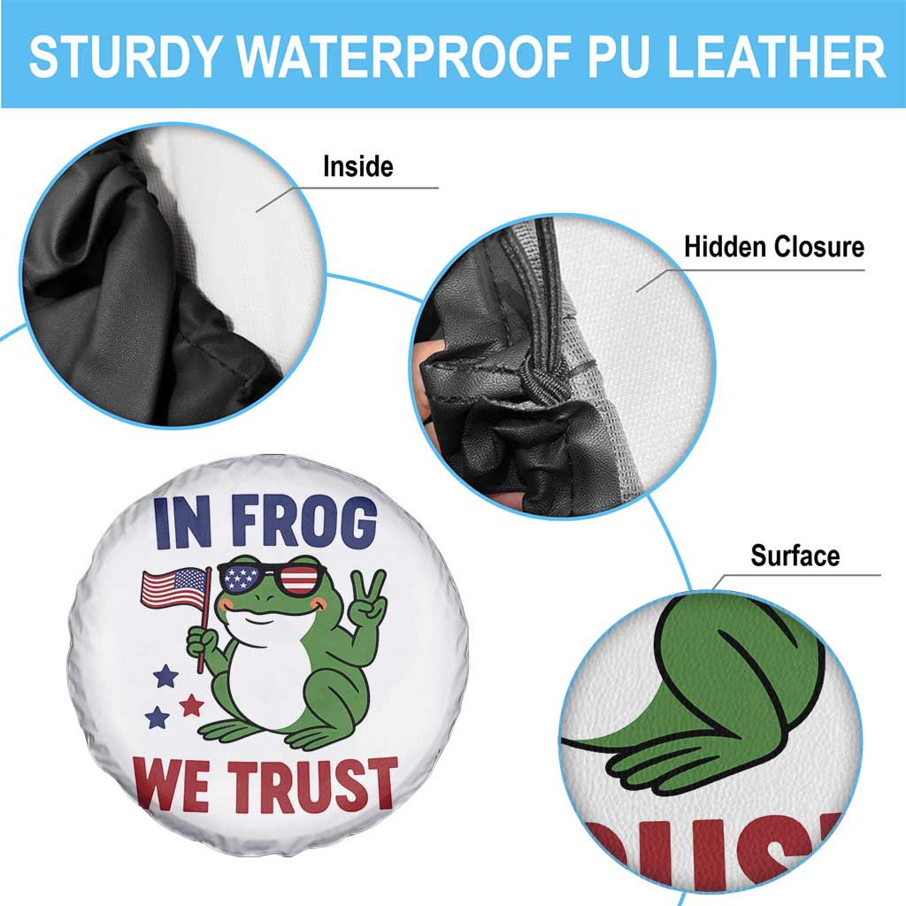In Frog We Trust Spare Tire Cover Patriotic Portland Frogs Protest - Wonder Print Shop