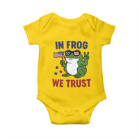 In Frog We Trust Baby Onesie Patriotic Portland Frogs Protest - Wonder Print Shop