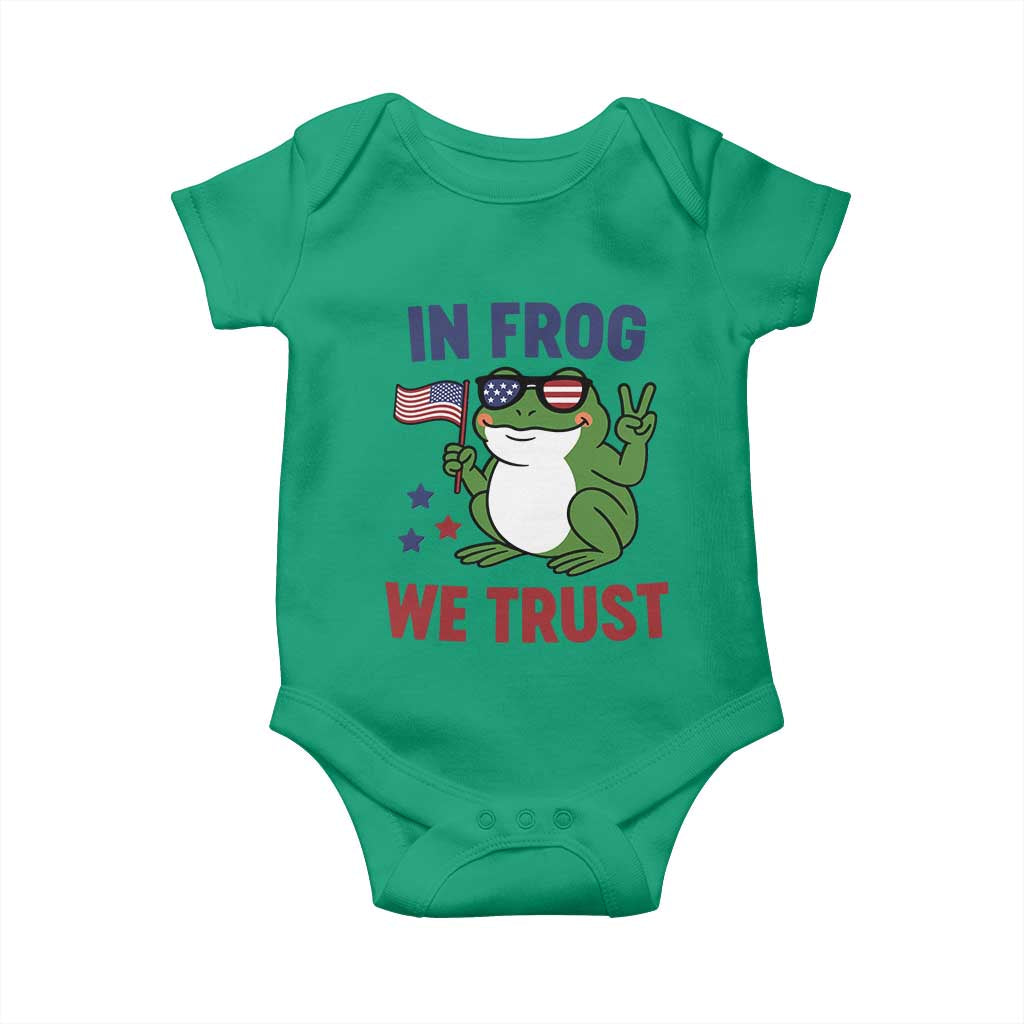 In Frog We Trust Baby Onesie Patriotic Portland Frogs Protest - Wonder Print Shop