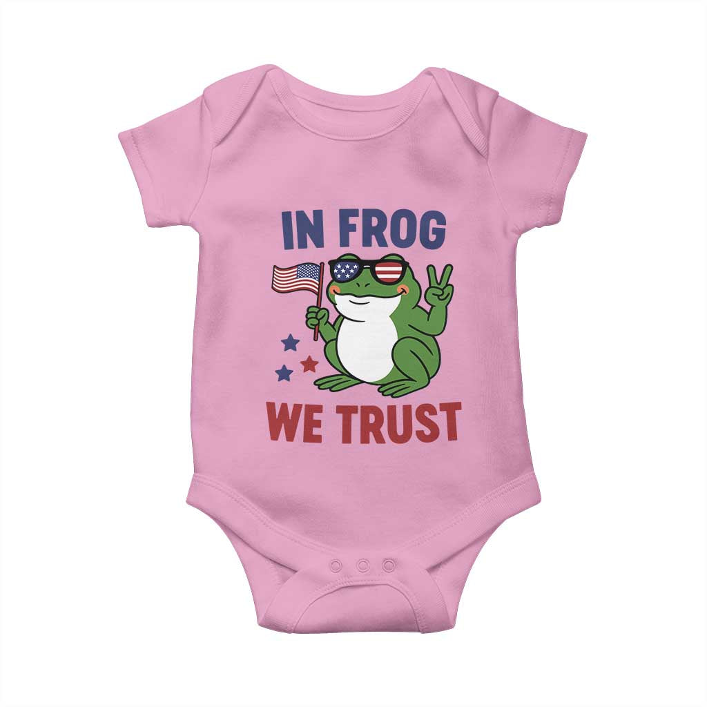In Frog We Trust Baby Onesie Patriotic Portland Frogs Protest - Wonder Print Shop