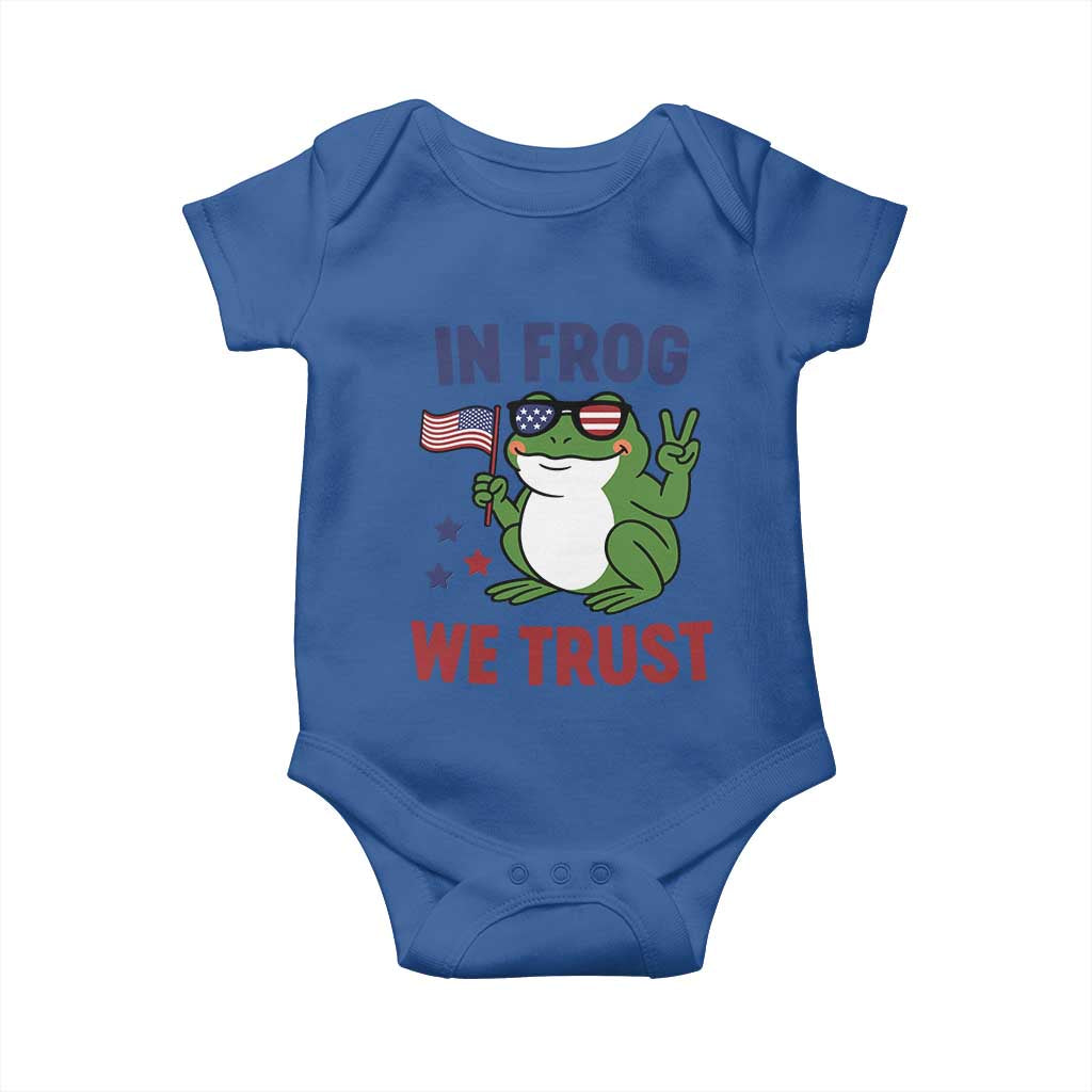 In Frog We Trust Baby Onesie Patriotic Portland Frogs Protest - Wonder Print Shop