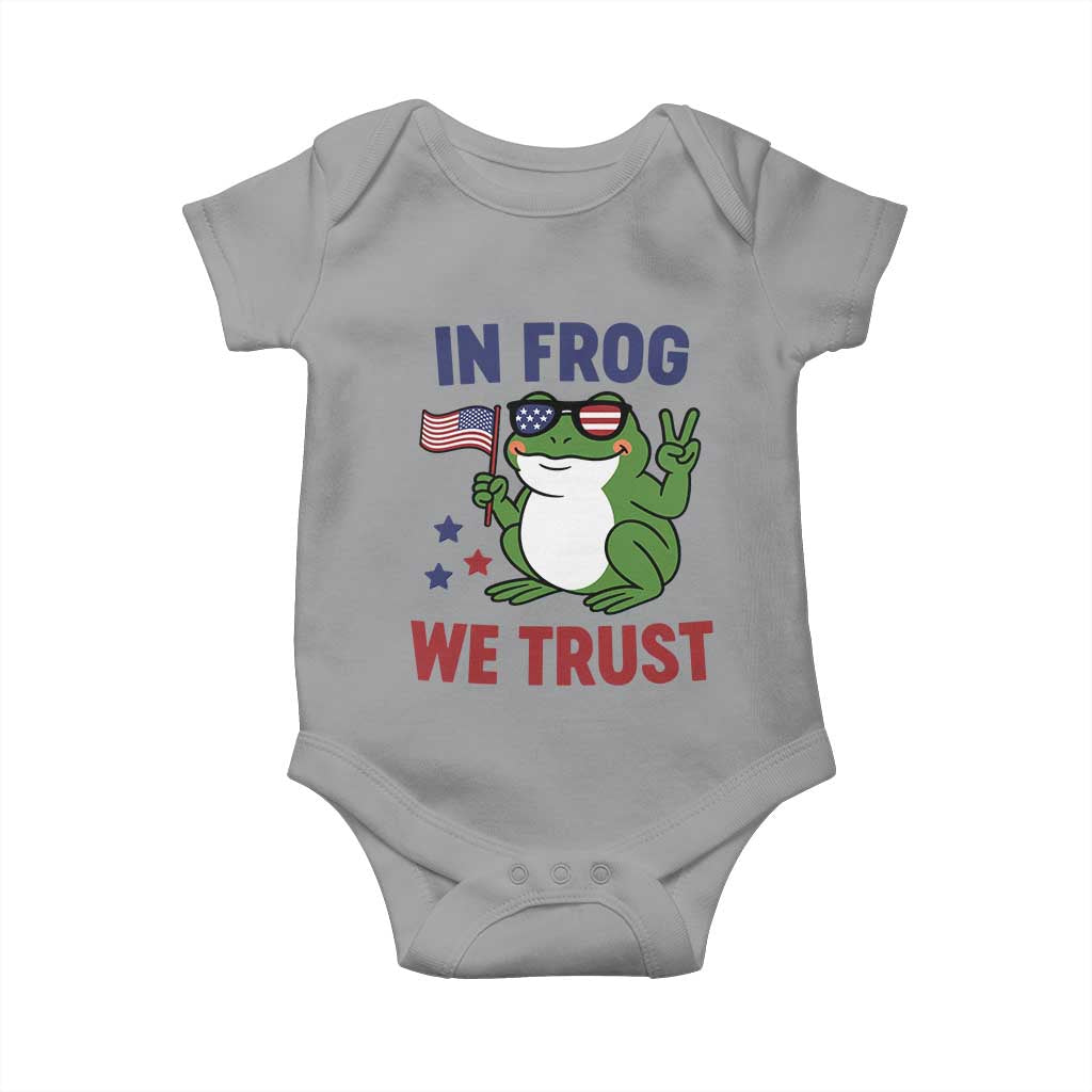 In Frog We Trust Baby Onesie Patriotic Portland Frogs Protest - Wonder Print Shop