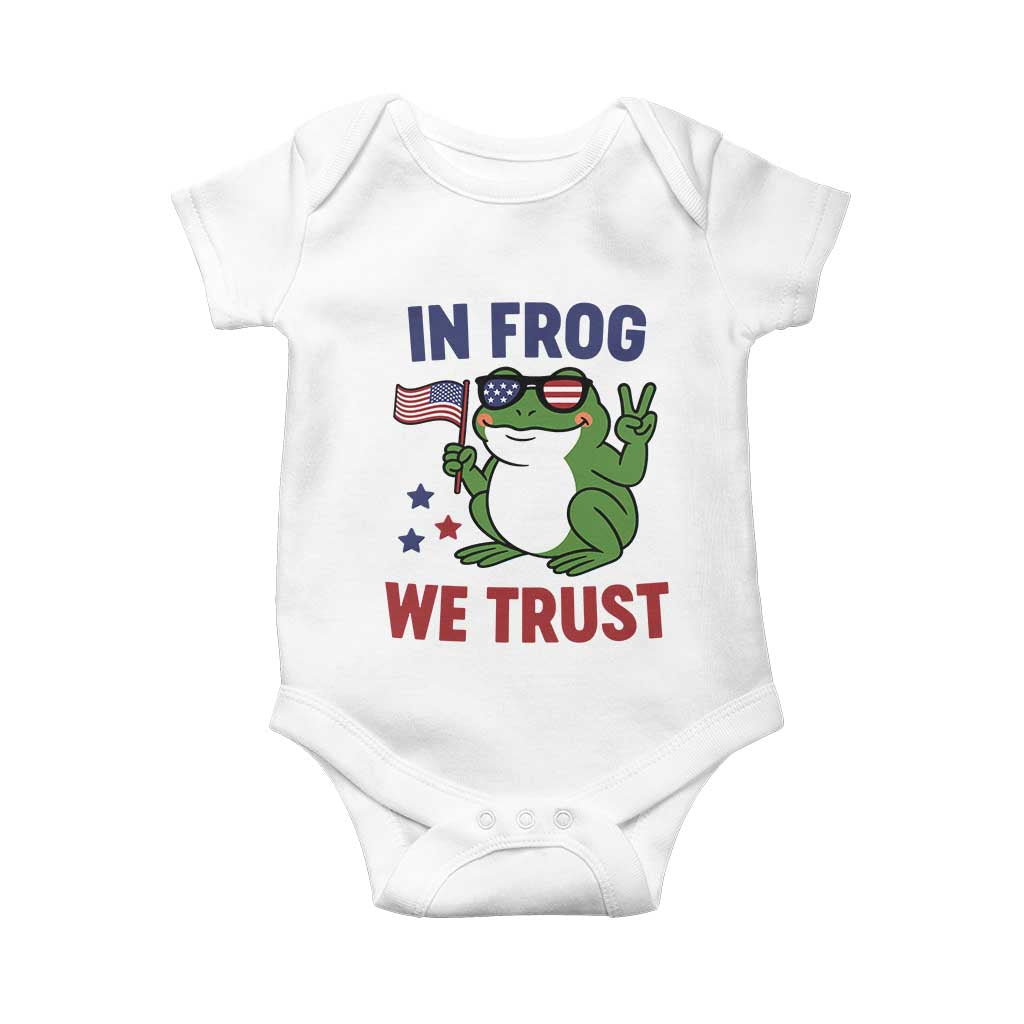 In Frog We Trust Baby Onesie Patriotic Portland Frogs Protest - Wonder Print Shop