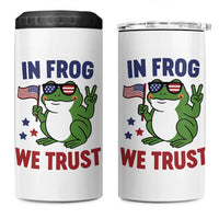 In Frog We Trust 4 in 1 Can Cooler Tumbler Patriotic Portland Frogs Protest - Wonder Print Shop