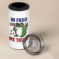 In Frog We Trust 4 in 1 Can Cooler Tumbler Patriotic Portland Frogs Protest - Wonder Print Shop