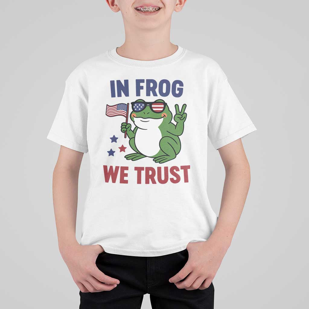 In Frog We Trust T Shirt For Kid Patriotic Portland Frogs Protest - Wonder Print Shop
