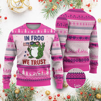 In Frog We Trust Ugly Christmas Sweater Patriotic Portland Frogs Protest - Wonder Print Shop