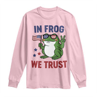 In Frog We Trust Long Sleeve Shirt Patriotic Portland Frogs Protest - Wonder Print Shop