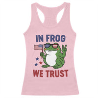 In Frog We Trust Racerback Tank Top Patriotic Portland Frogs Protest - Wonder Print Shop