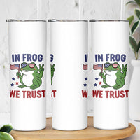 In Frog We Trust Skinny Tumbler Patriotic Portland Frogs Protest - Wonder Print Shop