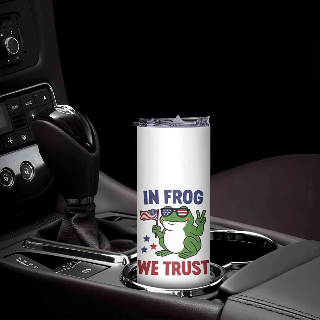 In Frog We Trust Skinny Tumbler Patriotic Portland Frogs Protest - Wonder Print Shop