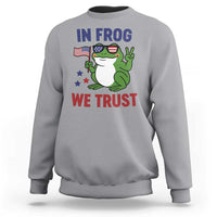 In Frog We Trust Sweatshirt Patriotic Portland Frogs Protest - Wonder Print Shop