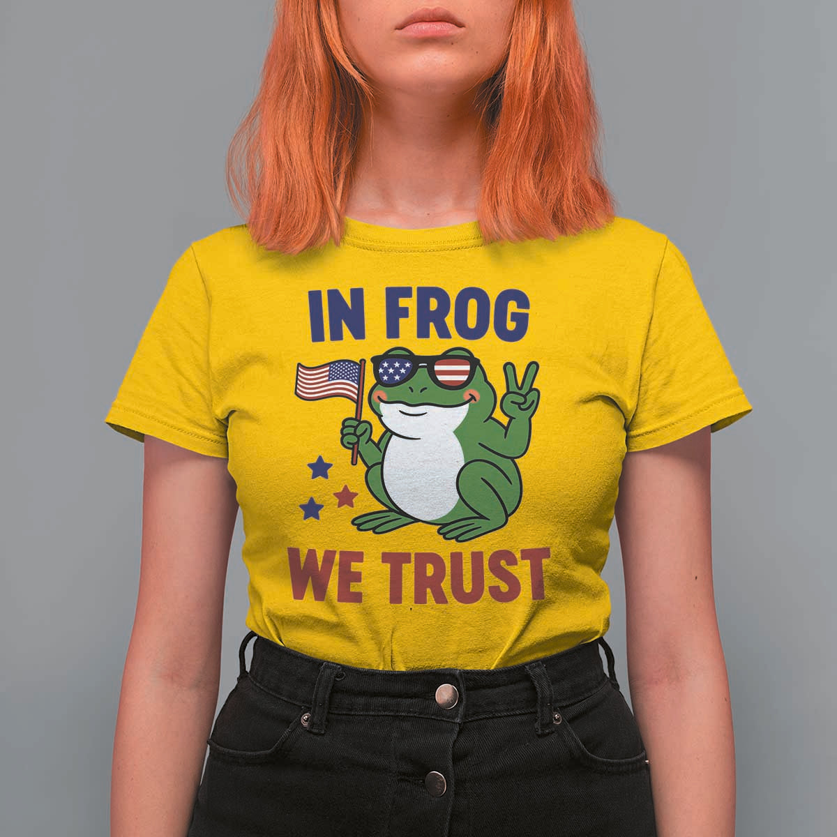 In Frog We Trust T Shirt For Women Patriotic Portland Frogs Protest - Wonder Print Shop