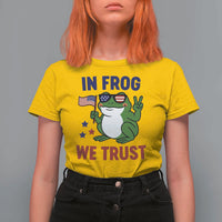 In Frog We Trust T Shirt For Women Patriotic Portland Frogs Protest - Wonder Print Shop