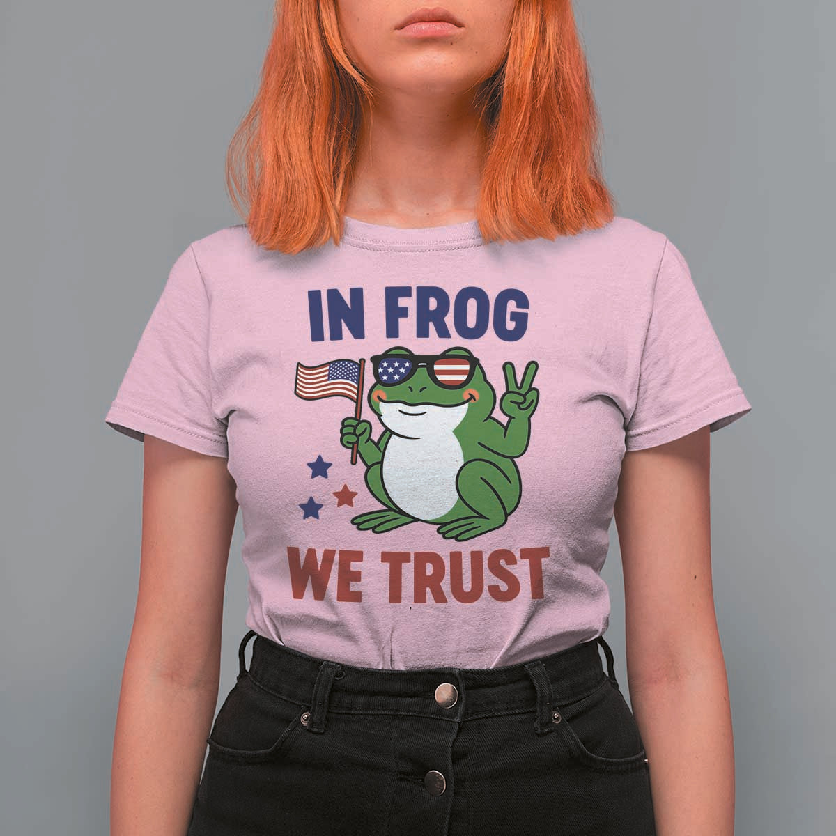 In Frog We Trust T Shirt For Women Patriotic Portland Frogs Protest - Wonder Print Shop