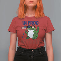 In Frog We Trust T Shirt For Women Patriotic Portland Frogs Protest - Wonder Print Shop