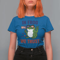 In Frog We Trust T Shirt For Women Patriotic Portland Frogs Protest - Wonder Print Shop