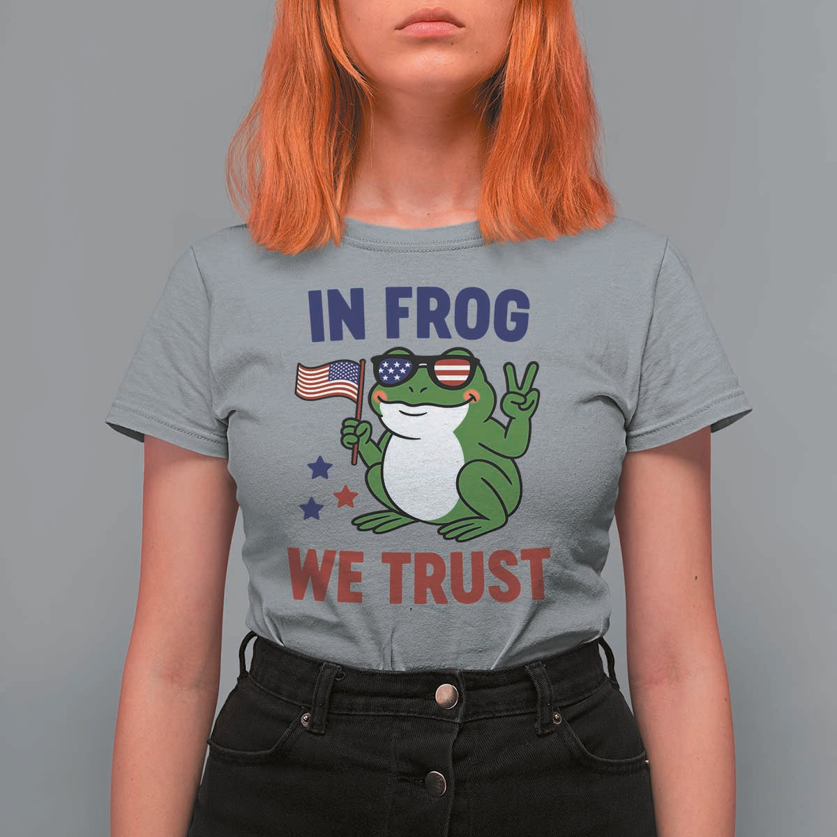 In Frog We Trust T Shirt For Women Patriotic Portland Frogs Protest - Wonder Print Shop