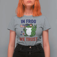 In Frog We Trust T Shirt For Women Patriotic Portland Frogs Protest - Wonder Print Shop