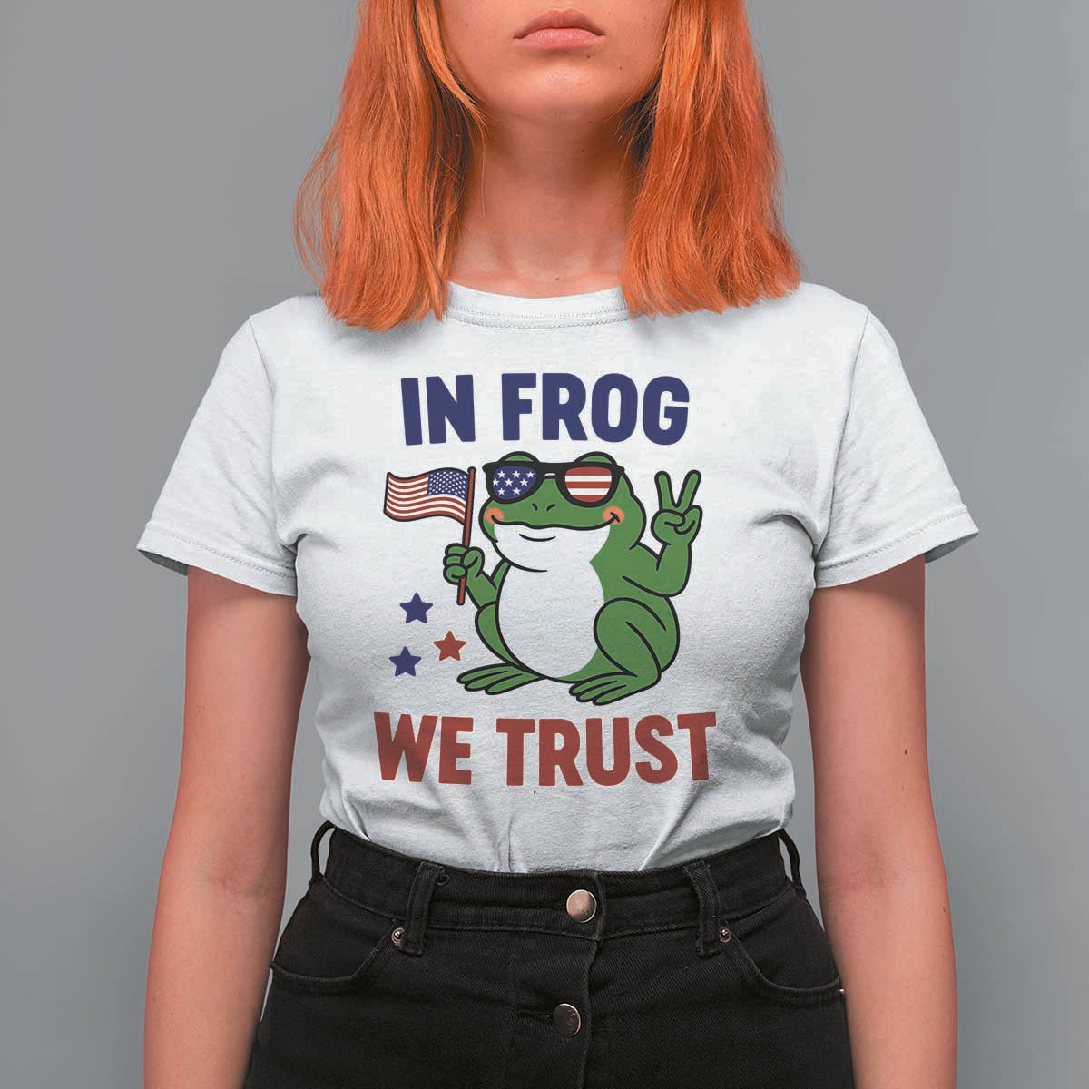 In Frog We Trust T Shirt For Women Patriotic Portland Frogs Protest - Wonder Print Shop