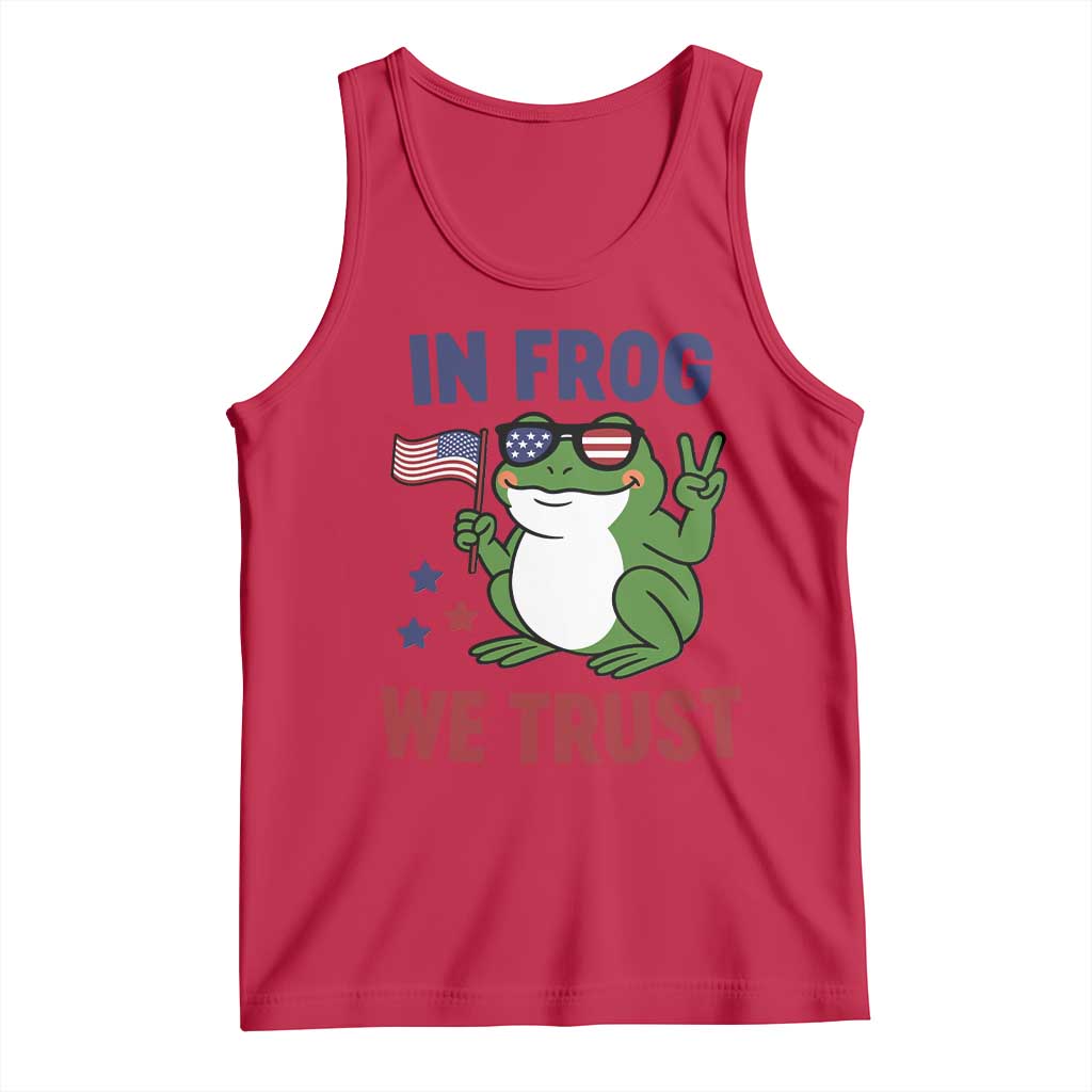 In Frog We Trust Tank Top Patriotic Portland Frogs Protest - Wonder Print Shop