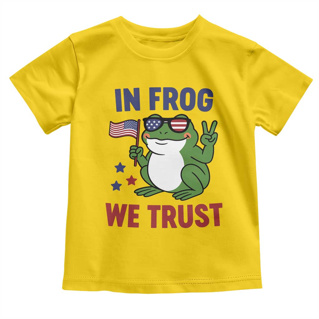 In Frog We Trust Toddler T Shirt Patriotic Portland Frogs Protest - Wonder Print Shop