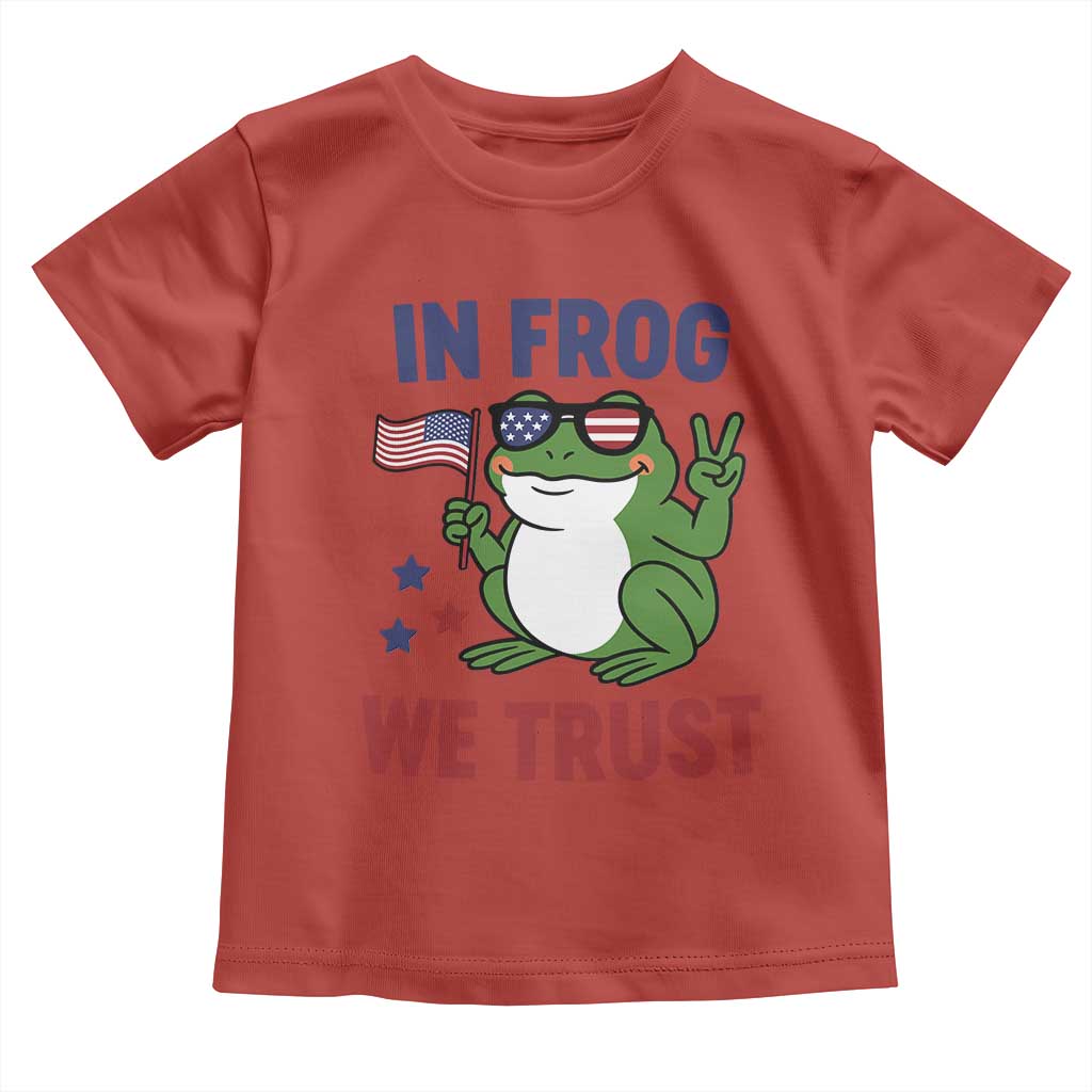 In Frog We Trust Toddler T Shirt Patriotic Portland Frogs Protest - Wonder Print Shop