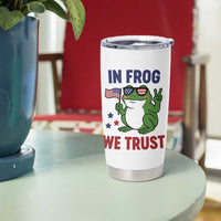 In Frog We Trust Tumbler Cup Patriotic Portland Frogs Protest - Wonder Print Shop