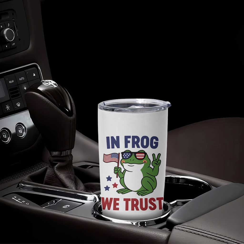 In Frog We Trust Tumbler Cup Patriotic Portland Frogs Protest - Wonder Print Shop