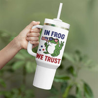 In Frog We Trust Tumbler With Handle Patriotic Portland Frogs Protest - Wonder Print Shop