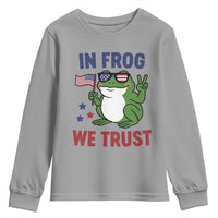 In Frog We Trust Youth Sweatshirt Patriotic Portland Frogs Protest - Wonder Print Shop