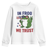In Frog We Trust Youth Sweatshirt Patriotic Portland Frogs Protest - Wonder Print Shop