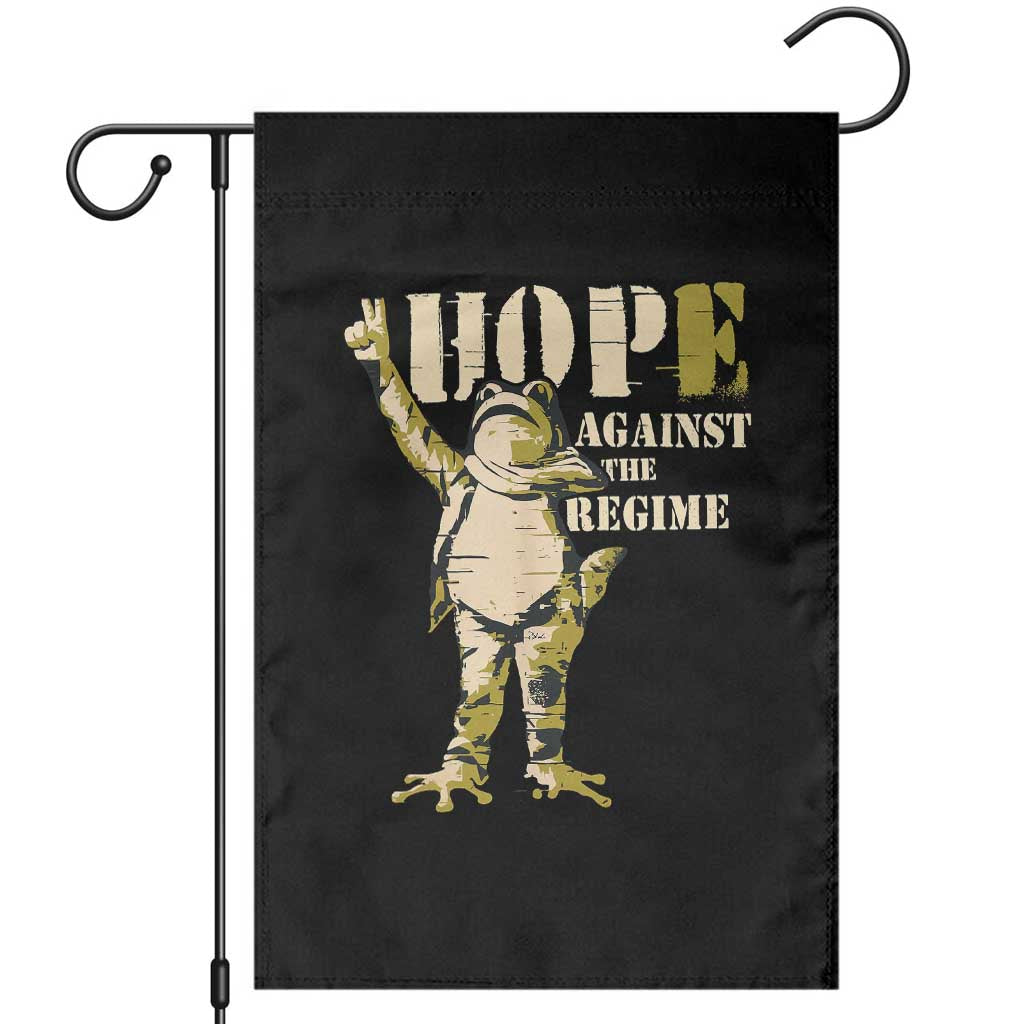 Stencil Protest Frog Garden Flag Hope Against the Regime Portland Inflatable Resistance - Wonder Print Shop