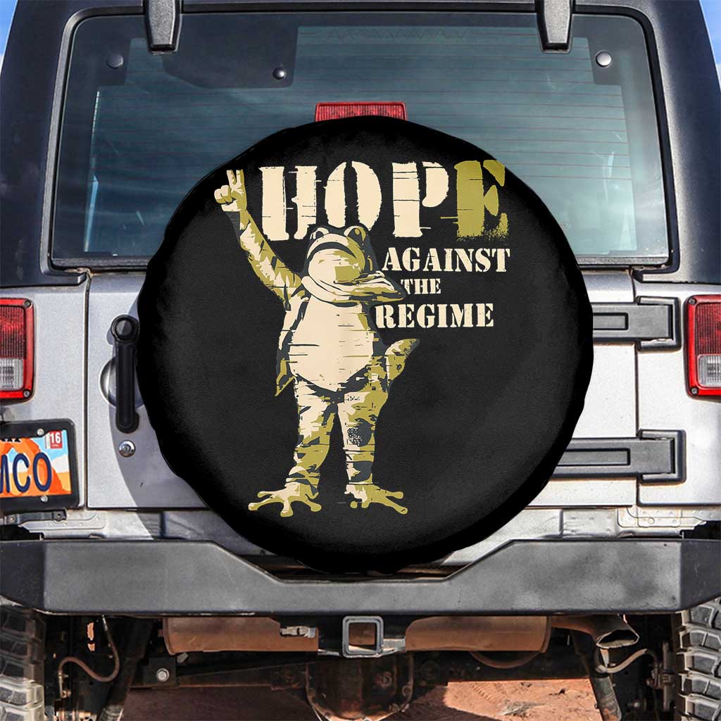 Stencil Protest Frog Spare Tire Cover Hope Against the Regime Portland Inflatable Resistance - Wonder Print Shop