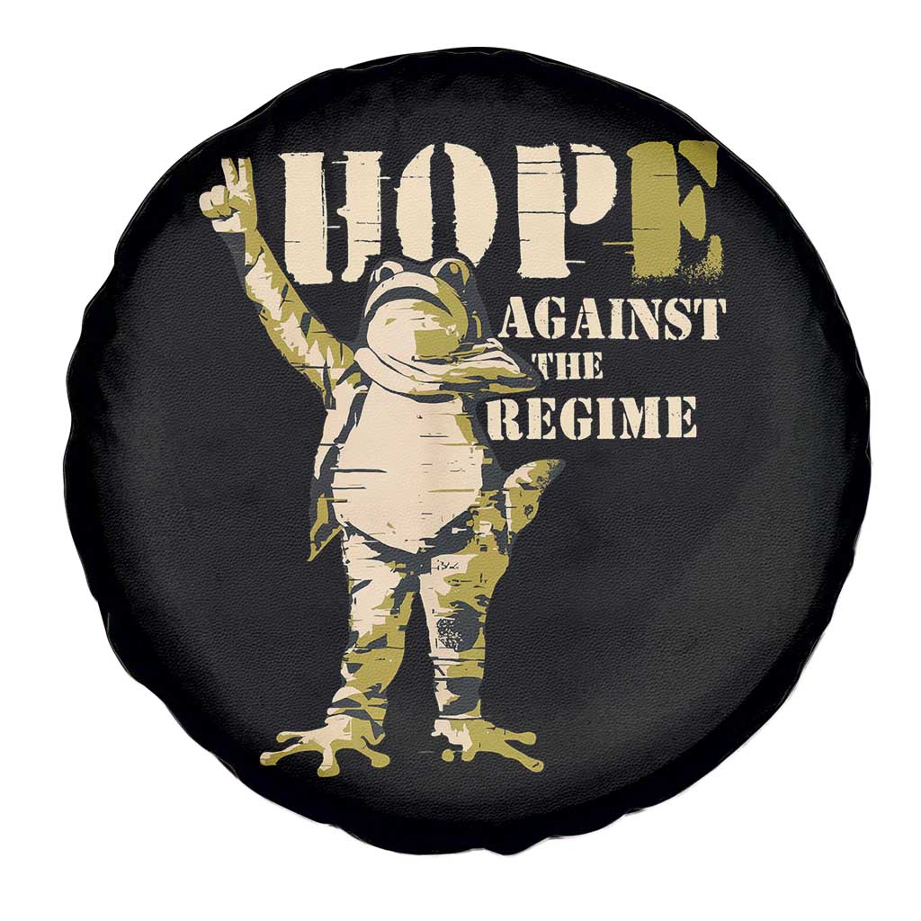 Stencil Protest Frog Spare Tire Cover Hope Against the Regime Portland Inflatable Resistance - Wonder Print Shop