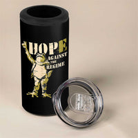 Stencil Protest Frog 4 in 1 Can Cooler Tumbler Hope Against the Regime Portland Inflatable Resistance - Wonder Print Shop
