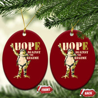 Stencil Protest Frog Ceramic Ornament Hope Against the Regime Portland Inflatable Resistance - Wonder Print Shop